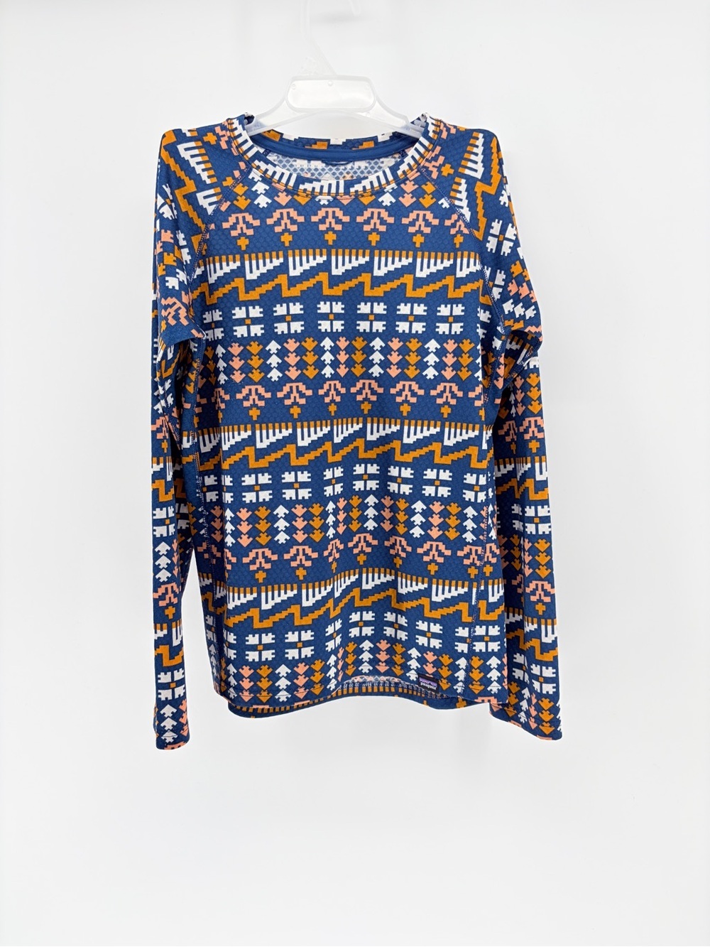 Kids Youth Patagonia Capilene Baselayer Geometric Long Sleeve Top Large (12)